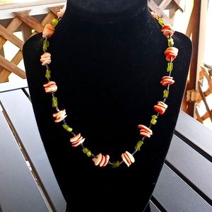 Mexican jewelry  Coconut Conch beaded Necklace